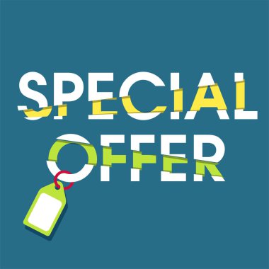 Özel teklif afiş tasarımı. vektör illüstrasyonu