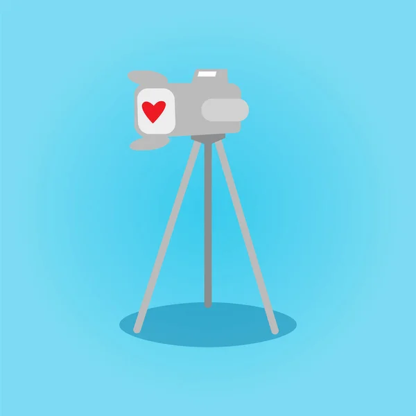 Studio Camera Vector Illustratie Filmapparatuur — Stockvector