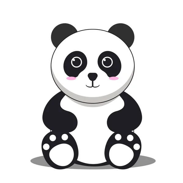 Baby Panda Karaktär Illustration Vektor Illustration — Stock vektor