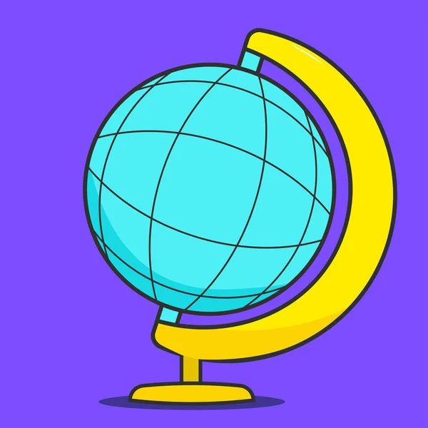 Векторная Иллюстрация Земной Шара Голубом Фоне — стоковый вектор
