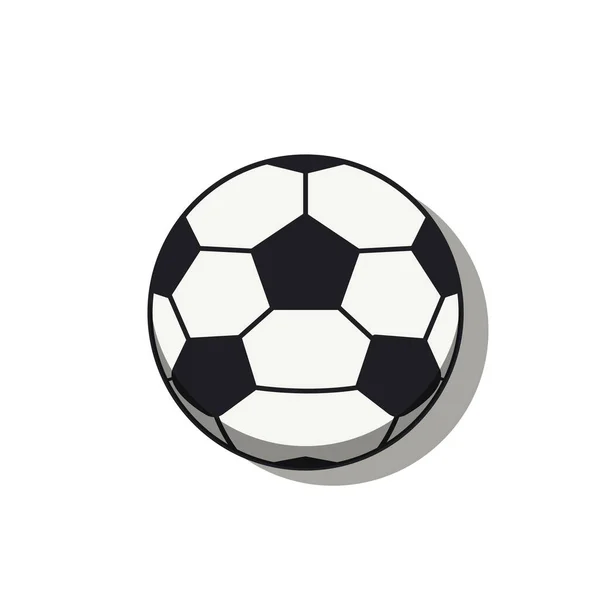 Football Illustration Vectorielle Simple Isolé Sur Fond Blanc Ballon Football — Image vectorielle