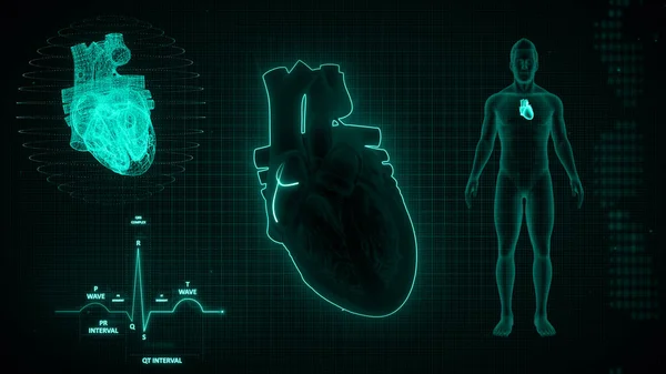 Ecg Хвиля Серцевого Ритму — стокове фото