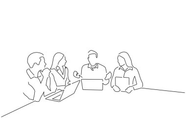 Takım çalışması çizimi, vektör illüstrasyon tasarımı.