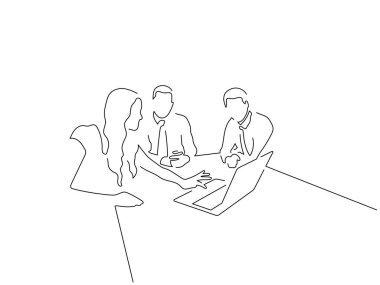 Takım çalışması çizimi, vektör illüstrasyon tasarımı.