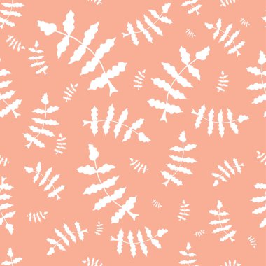 Dallı ve yapraklı kusursuz bir şekil. Moda el yapımı kumaşlar. Kağıt, kapak, kumaş, iç dekorasyon ve diğer kullanıcılar için modern soyut tasarım.