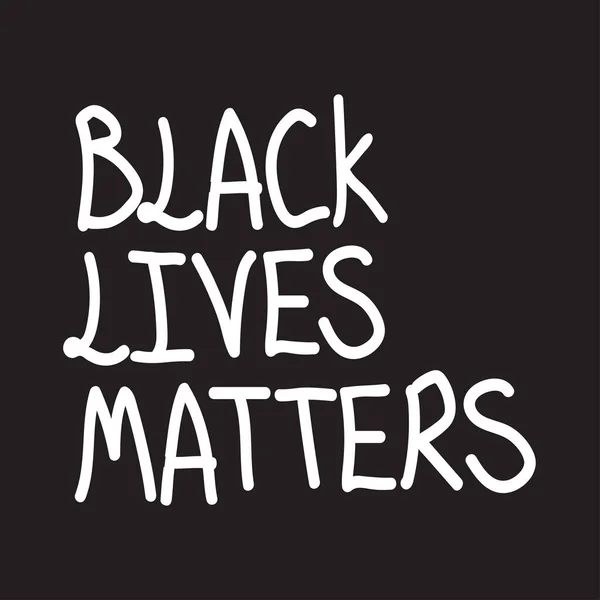 Vida Los Negros Importa Símbolo Igualdad Derechos Humanos Negros Estados — Vector de stock