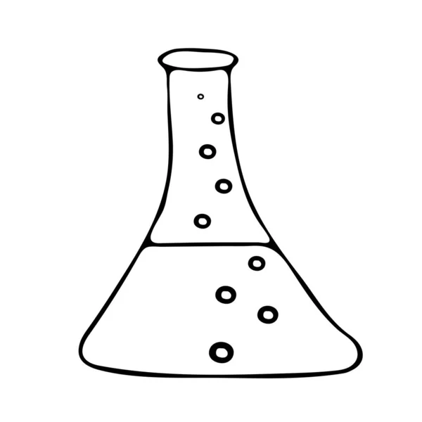 Векторная Иллюстрация Тонущей Руки Медицинской Пробирки Химическим Веществом Лекарством Белом — стоковый вектор