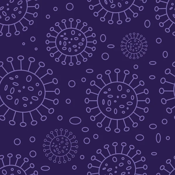 Безшовний Візерунок Вірусом Корони Модних Кольорах Тканини Текстилю Декору Векторні — стоковий вектор