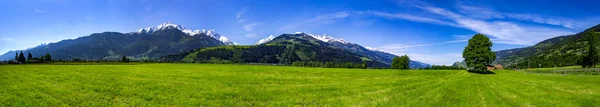 Ein Panorama Mit Bergen Wald Und Wiesen Österreich — Stockfoto