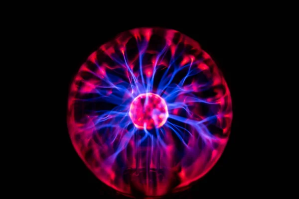 electric plasma in a glass ball, with lightnings