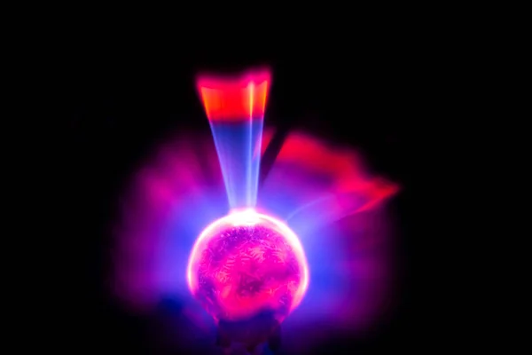 Elektrisches Plasma Einer Glaskugel Mit Blitzen — Stockfoto