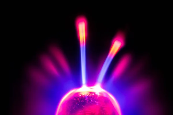 electric plasma in a glass ball, with lightnings