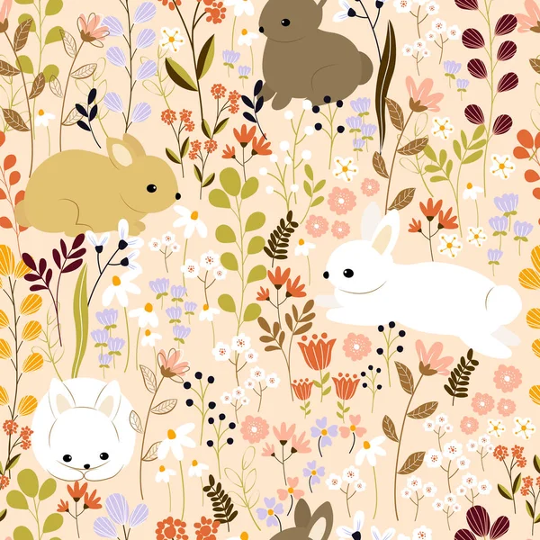 Animals repeat pattern. Nursery art background. Children's fabric pattern design