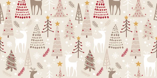 Zimní Vánoční Sezóna Vzor Design Pro Tkaniny Dekorace Pozadí — Stockový vektor