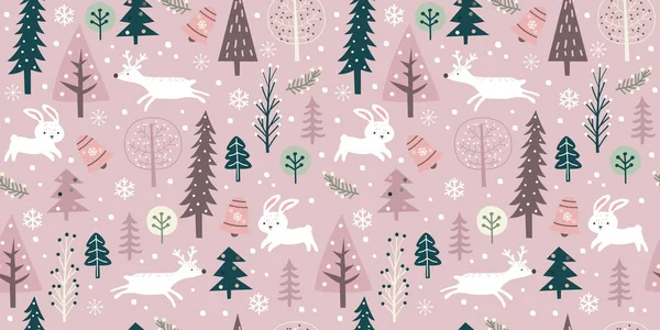 Kumaş ve arkaplan dekorasyonu için kış ve Noel sezonu desen tasarımı.