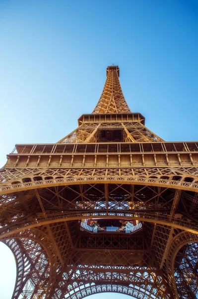 Torre Eiffel Parigi Vista Dal Basso — Foto Stock