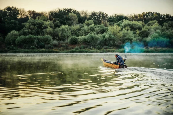 Fisherman Boat Don River — Stock Photo, Image