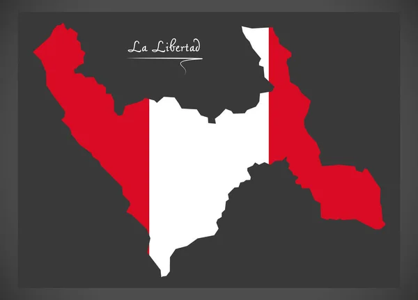 Libertad Megjelenítése Perui Nemzeti Zászló Illusztráció — Stock Vector