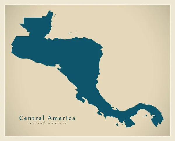 Carte Moderne Amérique Centrale — Image vectorielle