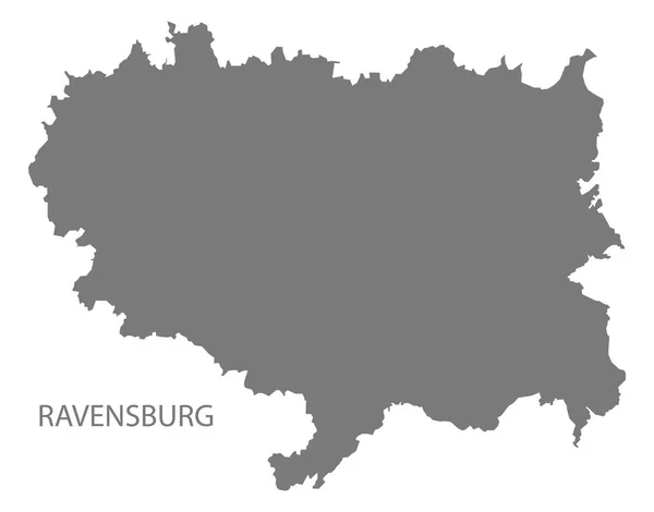 Mapa del condado de Ravensburg de Baden Wuerttemberg Alemania — Vector de stock