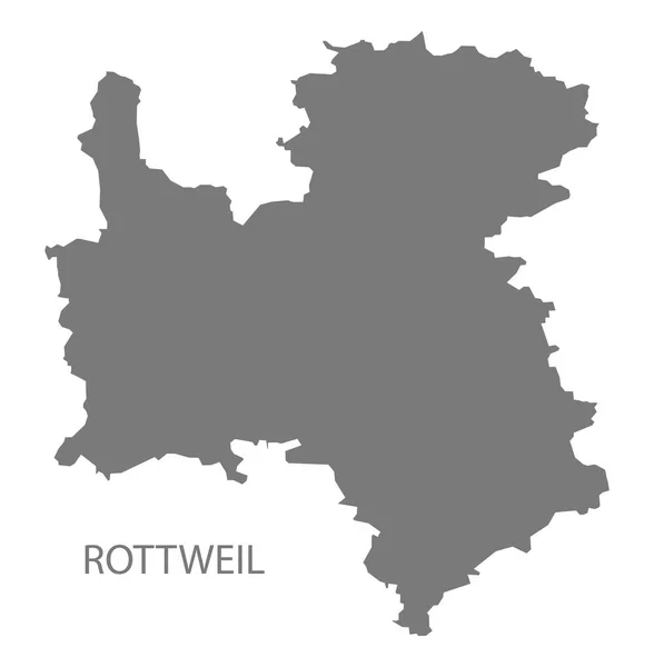 Okres Rottweil-oblastní mapa Baden Wuerttemberg Německo — Stockový vektor