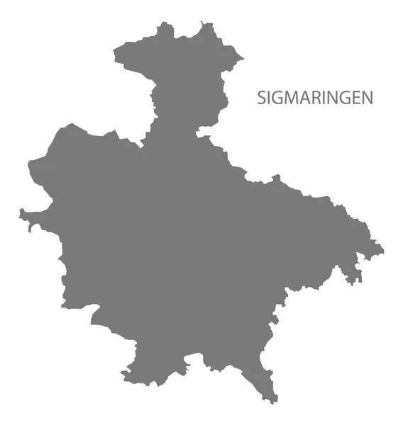 Sigmaringen-mapa okresu Baden Wuerttemberg v Německu — Stockový vektor