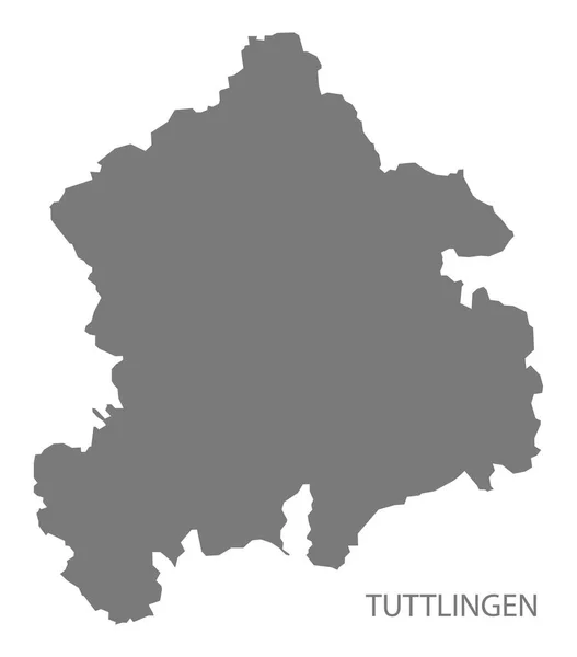 Tuttlingen mapa del condado de Baden Wuerttemberg Alemania — Vector de stock