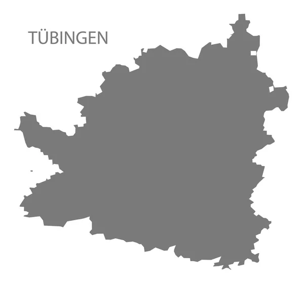Tuebingen County kaart van Baden Wuertemmberg Duitsland — Stockvector