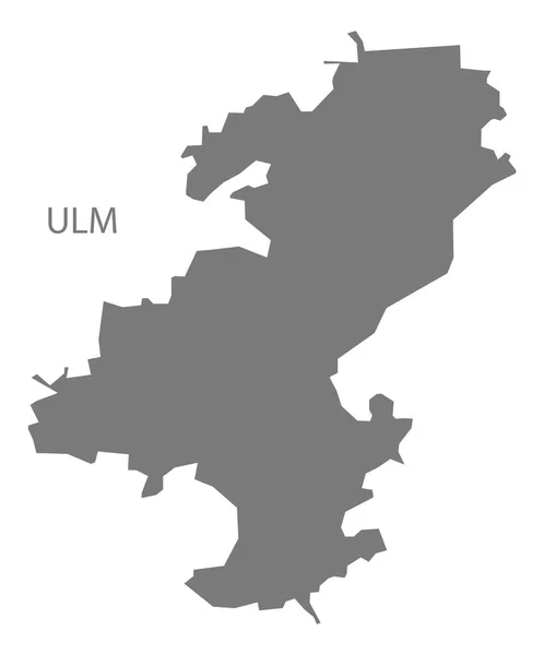 Mapa del condado de Ulm de Baden Wuerttemberg Alemania — Vector de stock
