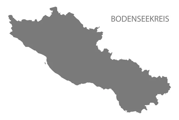 Mapa del condado de Bodenseekreis de Baden Wuerttemberg Alemania — Vector de stock