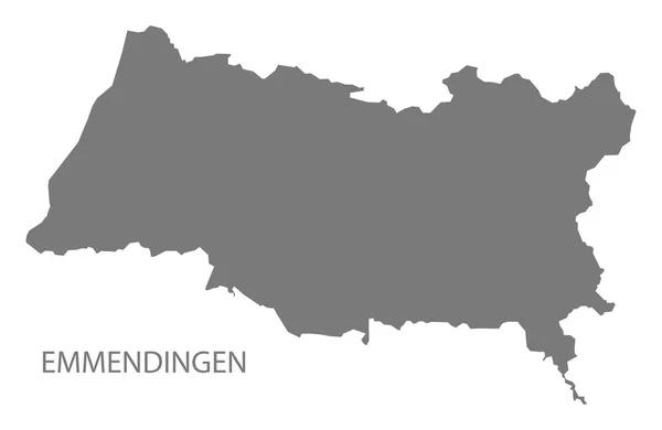 Emmendingen county map of Baden Wuerttemberg Germany — Stock Vector