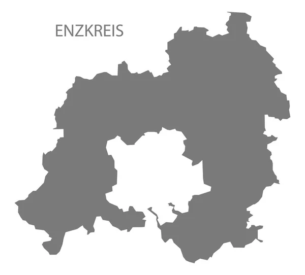 Mapa del condado de Enzkreis de Baden Wuerttemberg Alemania — Vector de stock