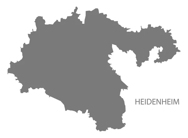 Mapa del condado de Heidenheim de Baden Wuerttemberg Alemania — Vector de stock