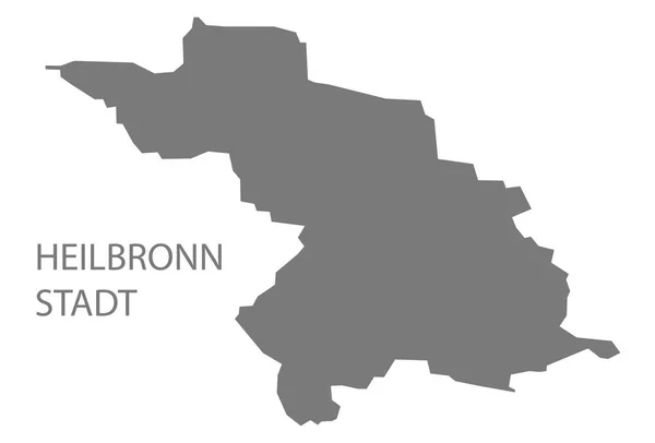 Mappa della contea di Heilbronn Stadt di Baden Wuerttemberg, Germania — Vettoriale Stock