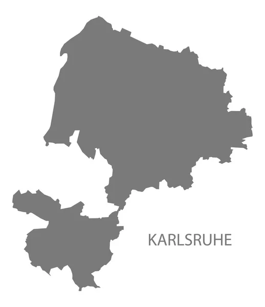 Mappa della contea di Karlsruhe di Baden Wuerttemberg, Germania — Vettoriale Stock