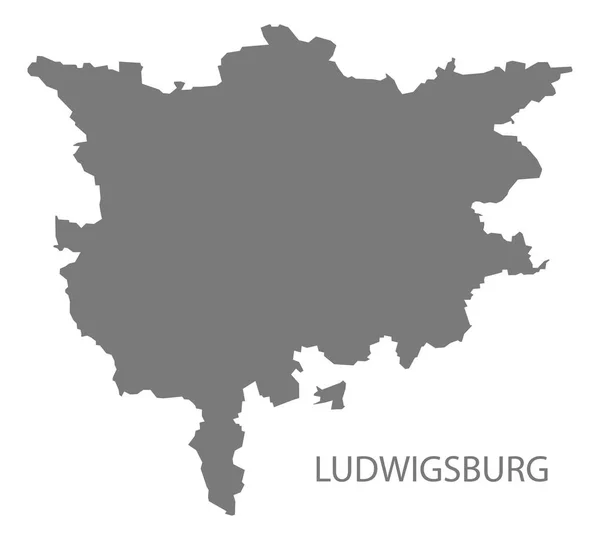 Mapa del condado de Ludwigsburg de Baden Wuerttemberg Alemania — Archivo Imágenes Vectoriales