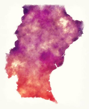 Santa Cruz eyaletinde suluboya harita Arjantin bir wh önünde