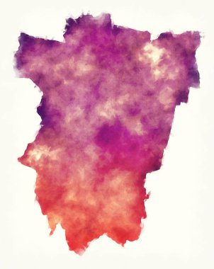 Tucuman eyaleti suluboya harita Arjantin Beyaz önünde