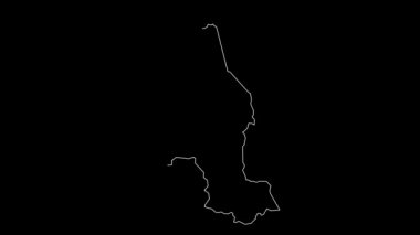 Norte de Santander Colombia map outline animation