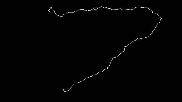 Casanare Colombia Map Outline Animation — 비디오