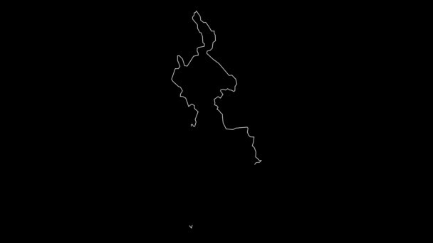 Choco Colombia Map Outline Animation — Stock Video