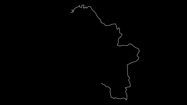 Narino Colombia Map Outline Animation — 图库视频影像