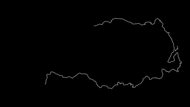 Levkosia Chipre Mapa Esquema Animación — Vídeo de stock