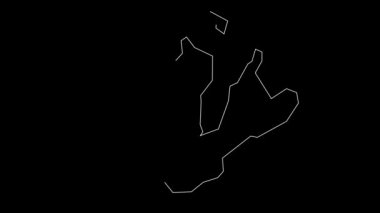 Genf kanton haritası ana hatları canlandırması