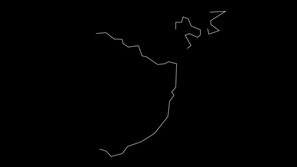 Appenzell Innerrhoden Canton Map Outline Animation — Stock video