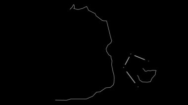 Birleşik Arap Emirlikleri 'nden Dubai Emirliği haritası animasyonu özetliyor