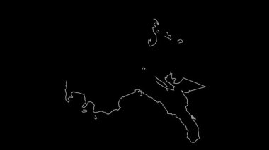 Calabarzon Filipinler bölge haritası animasyon çizimi