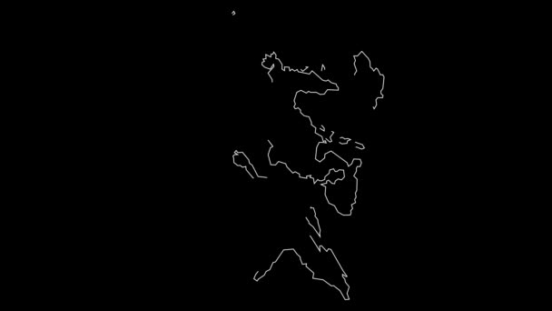 Animace Mapy Oblasti Bicol Filipíny — Stock video