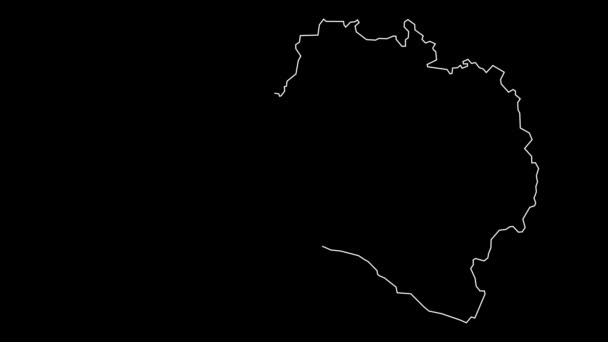 Arequipa Perú Región Mapa Esquema Animación — Vídeos de Stock