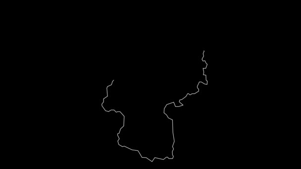 Huancavelica Perù Mappa Dettagliata Animazione — Video Stock